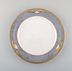 Royal Copenhagen Gray Magnolia, Large Porcelain Dinner Plate, 14 Pieces