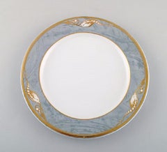 Royal Copenhagen Gray Magnolia Porcelain Lunch Plate, 14 Pieces