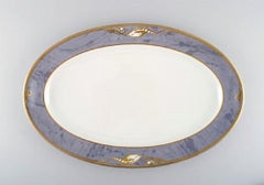 Royal Copenhagen Gray Magnolia, Two Dishes and Two Plates in Porcelain