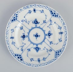 Royal Copenhagen Half Lace, five cake plates in hand-painted porcelain.