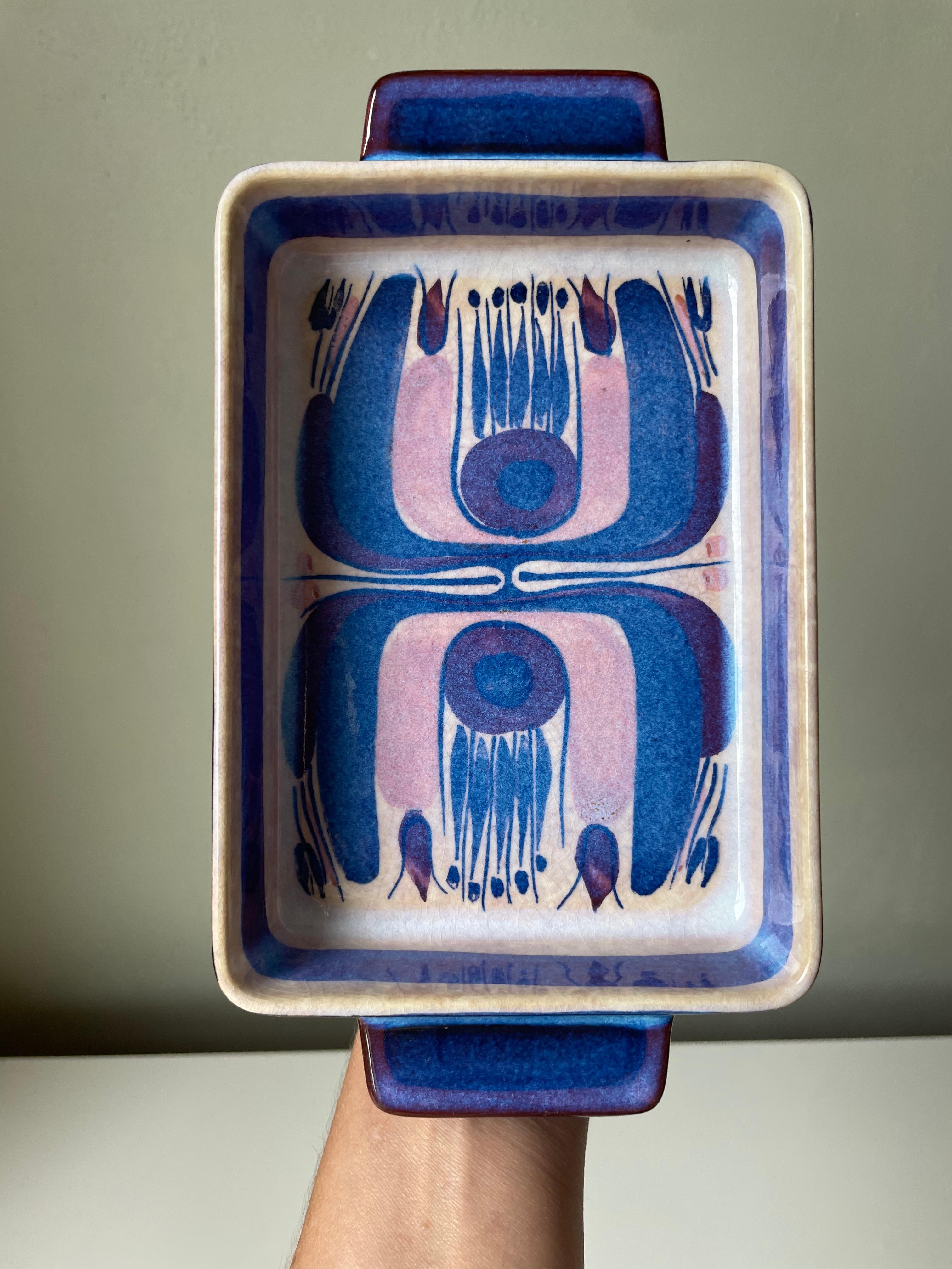 Mid-Century Modern Royal Copenhagen Hand-Decorated Vide Poche, 1960s For Sale