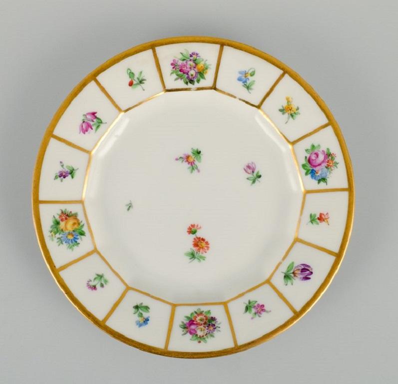 Danish Royal Copenhagen Henriette. Hand Painted Porcelain, Six Cake Plates