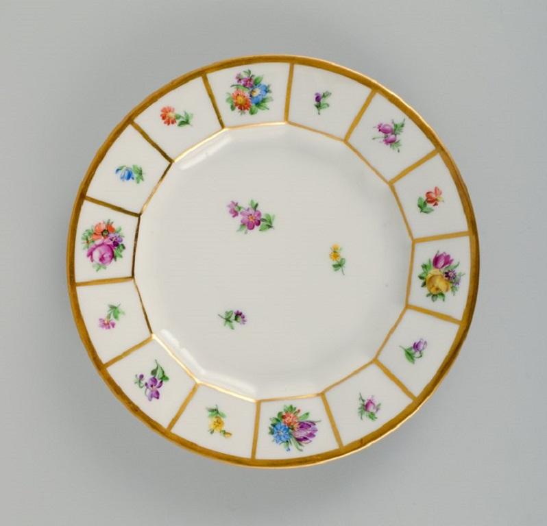 Hand-Painted Royal Copenhagen Henriette. Hand Painted Porcelain, Six Cake Plates