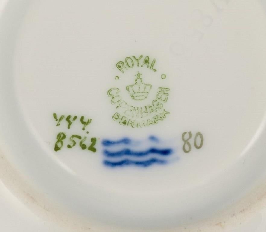 Royal Copenhagen Henriette, Hand Painted Porcelain with Gold Rim, Two Mocha Cups For Sale 1