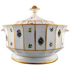 Royal Copenhagen Henriette, Hand-Painted Porcelain with Gold, Two Tureens