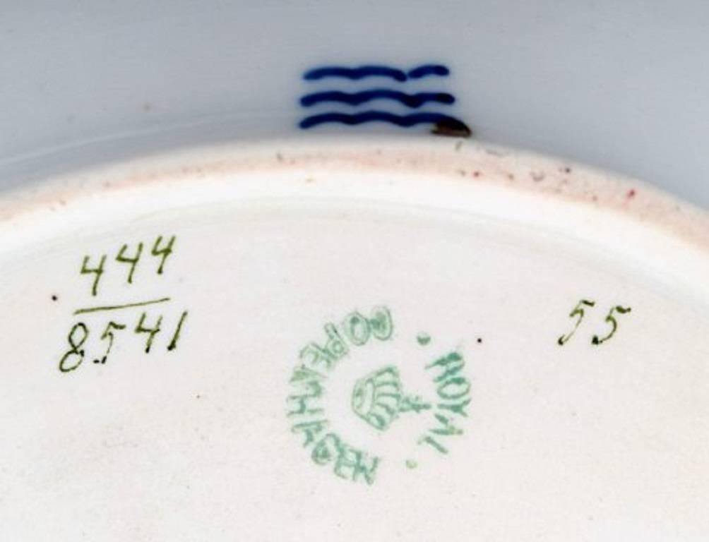 Danish Royal Copenhagen Henriette Oval Serving Dish, Hand-Painted Porcelain For Sale