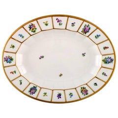 Royal Copenhagen Henriette Oval Serving Dish, Hand-Painted Porcelain