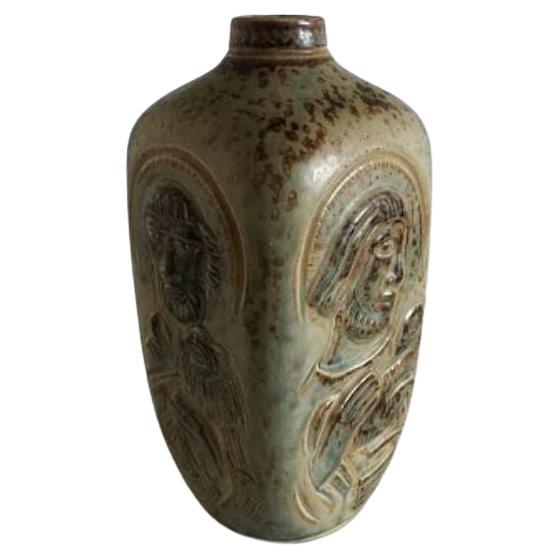 Royal Copenhagen Jais Nielsen Stoneware Vase No 3544 For Sale