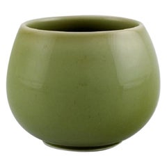 Retro Royal Copenhagen Jar in Glazed Stoneware, Beautiful Celadon Glaze, Danish Design