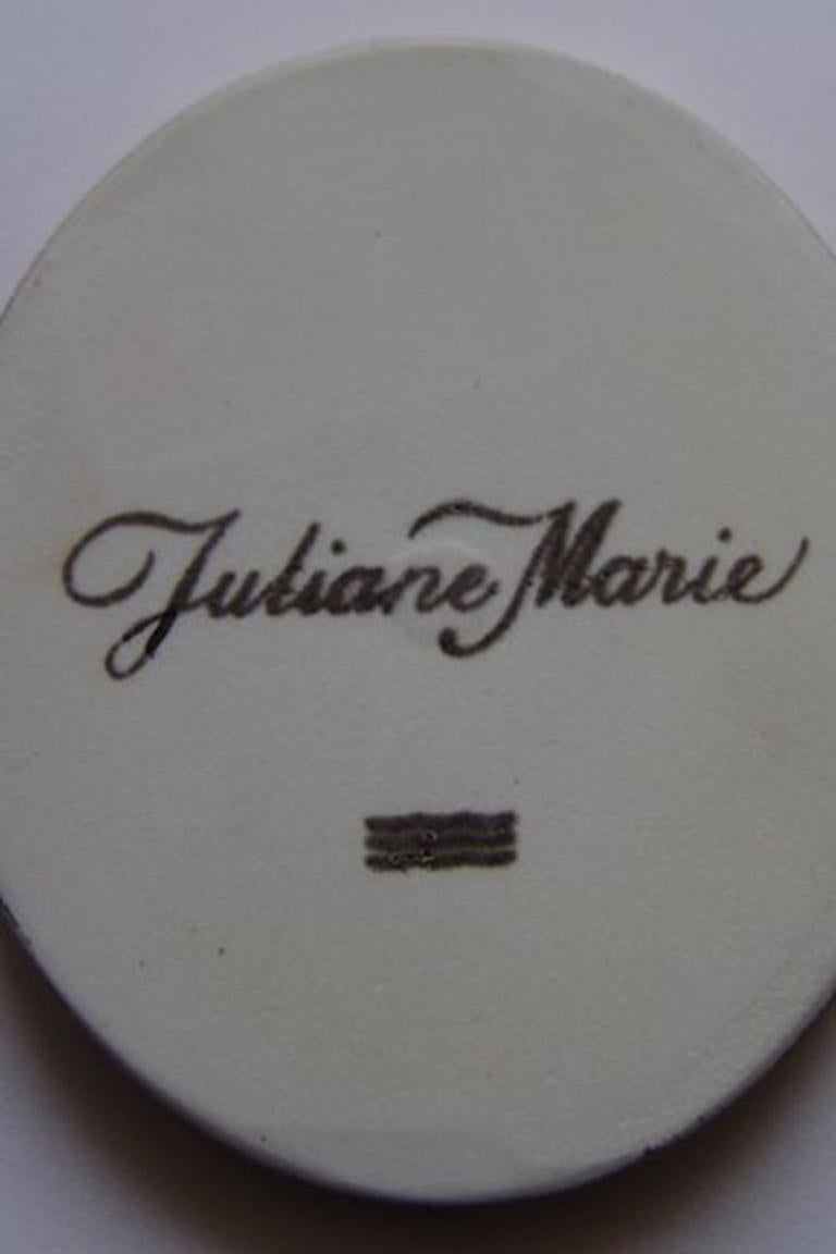 Royal Copenhagen Juliane Marie Plaquette Brooch Piece. Measures 5,8 cm and is in perfect condition. We can make it into a brooch.  Weighs 13,5g / 0,47oz