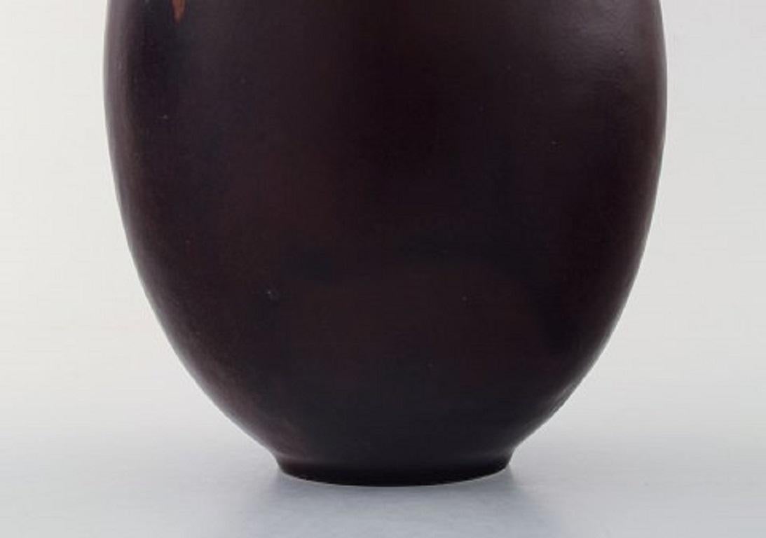 Mid-20th Century Royal Copenhagen Kresten Bloch Unique Stoneware Vase in Oxblood Glaze