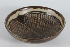 Royal Copenhagen Large Bowl with Incised Pattern by Gerd Bøgelund Denmark, 1960s