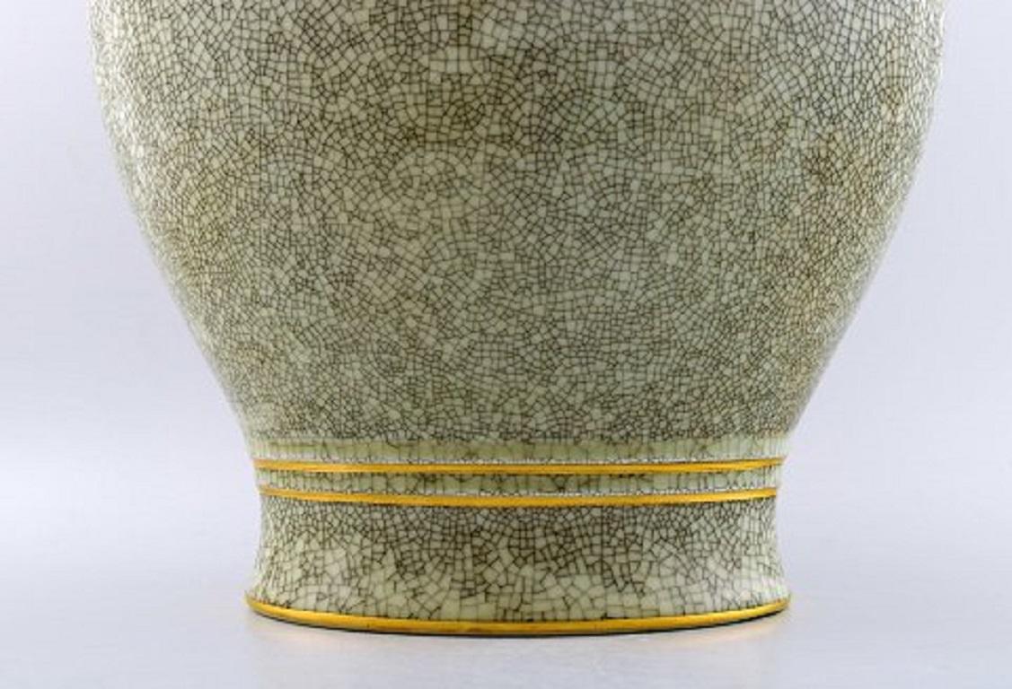 20th Century Royal Copenhagen, Large Crackle Porcelain Vase No. 3200