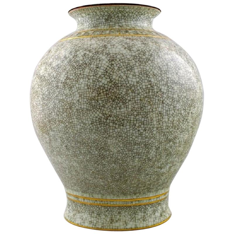 Royal Copenhagen, Large Crackle Porcelain Vase No. 3200