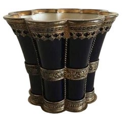 Royal Copenhagen Large Margrethe Cup with Sterling Silver Mounting