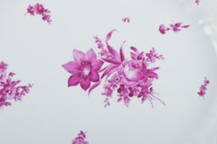 Royal Copenhagen, Large Oval Serving Dish with Purple Flowers