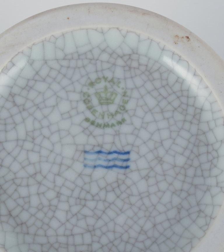 Porcelain Royal Copenhagen, large porcelain vase in a classic design with crackle glaze. For Sale