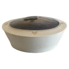 Royal Copenhagen Lidded Bowl No 1912/1756 with Harbor and Sailboat Motif