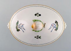 Royal Copenhagen Lidded Tureen in Hand Painted Porcelain with Bird Motifs