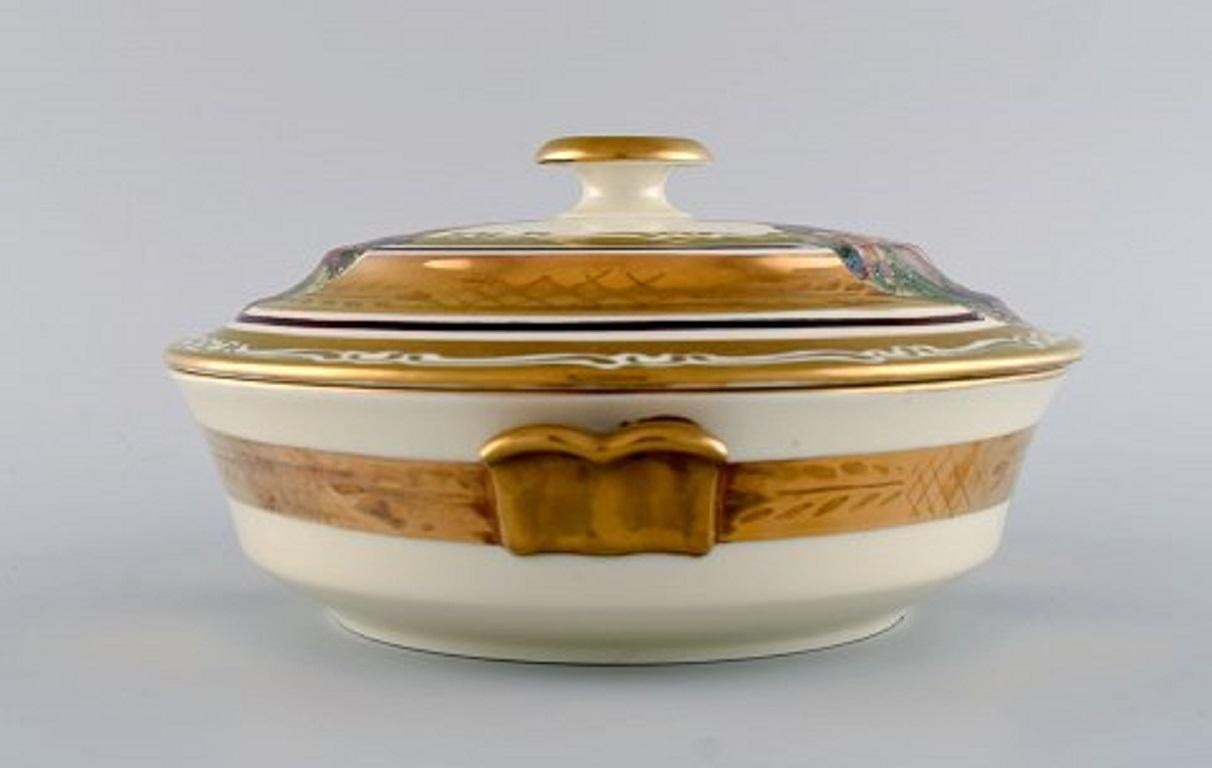Royal Copenhagen Lidded Tureen in Porcelain with Romantic Scenes For Sale 1