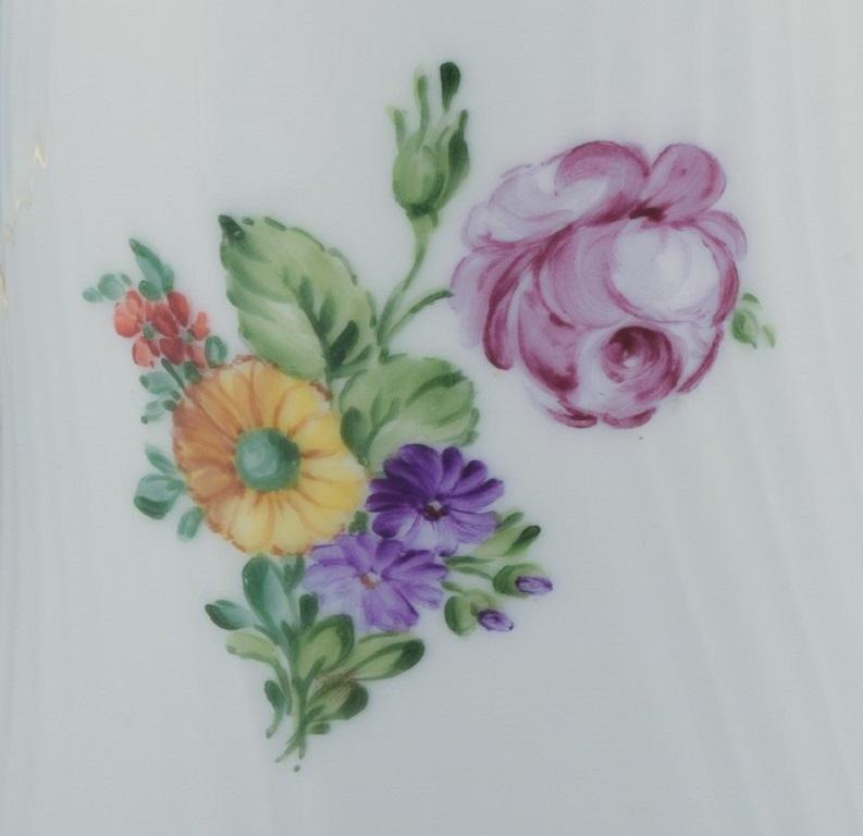 Early 20th Century Royal Copenhagen Light Saxon Flower, Chocolate Pitcher in Hand Painted Porcelain