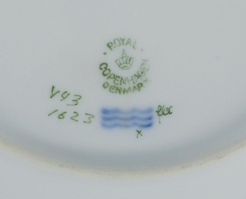 Porcelain Royal Copenhagen, Light Saxon Flower, Four Lunch Plates For Sale