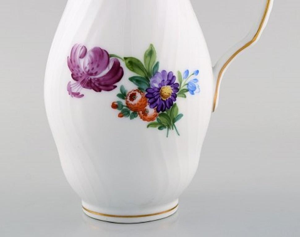 20th Century Royal Copenhagen Light Saxon Flower Jug in Hand Painted Porcelain