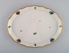 Royal Copenhagen Light Saxon Flower, Two Coffee Cups with Saucers and Tray
