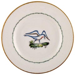 Royal Copenhagen Lunch Plate in Hand Painted Porcelain with Bird Motifs