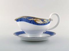 Royal Copenhagen, "Magnolia" Sauce Boat, Late 20th Century