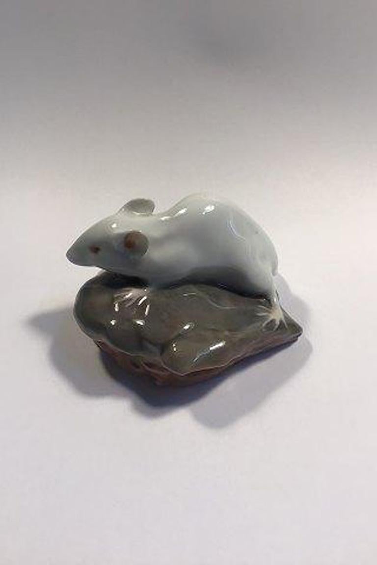 Porcelain Royal Copenhagen Mouse on Head of Fish Figurine No 513 For Sale