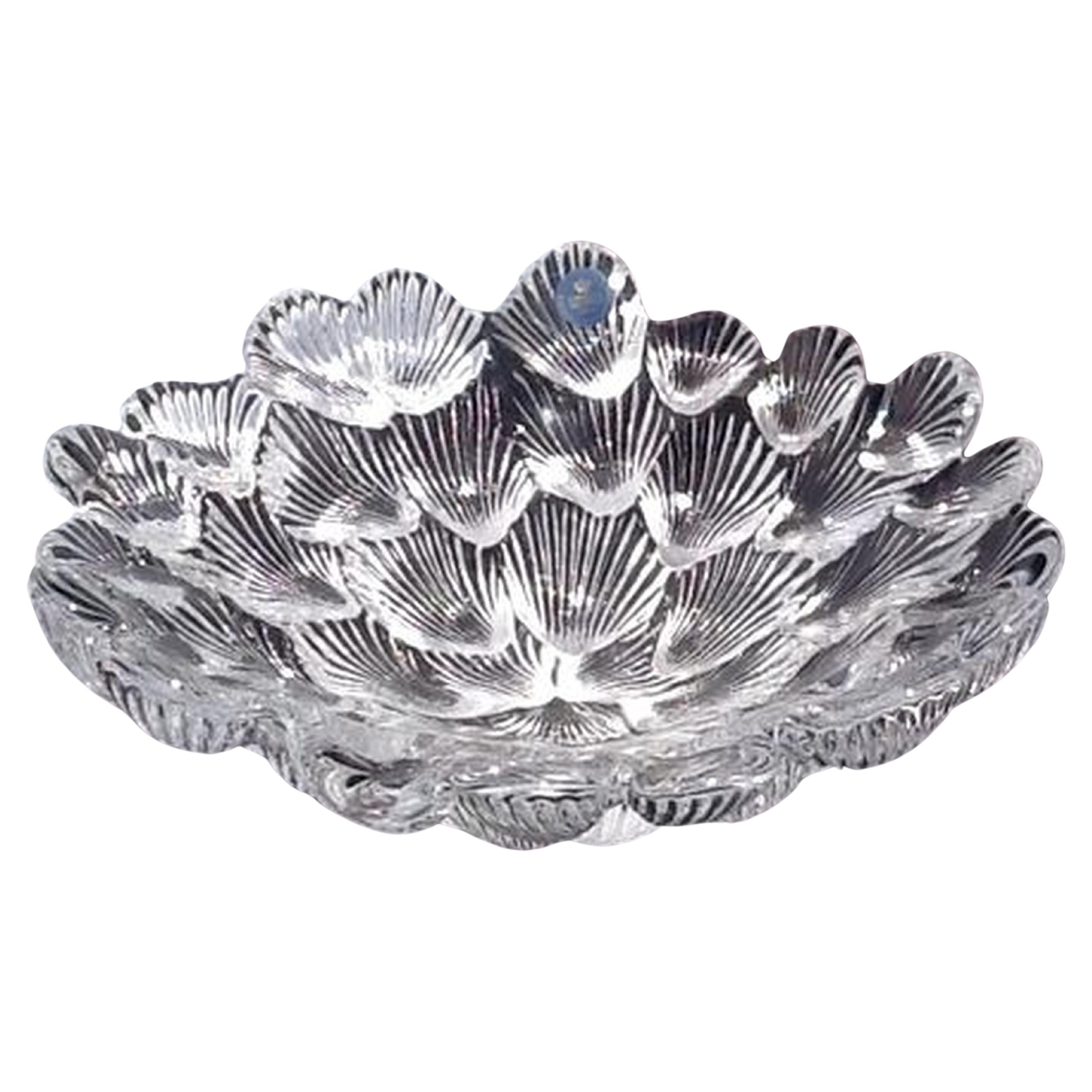 Royal Copenhagen Musling Shell Crystal Bowl Designet By Per  For Sale