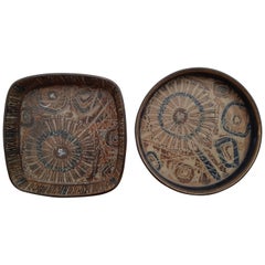 Royal Copenhagen, Nils Thorsson, Danish porcelain plates, 1960s