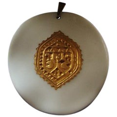 Royal Copenhagen Nils Thorsson Pendent with Chain in Sterling Silver from Anton