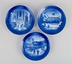 Royal Copenhagen, nine Christmas plates in porcelain.
