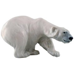 Royal Copenhagen Number 113, Polar Bear Standing, Design Knud Kyhn before 1910