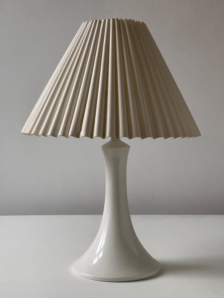 Royal Copenhagen, Original Table Lamp, White Glazed Porcelain, Denmark ...