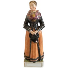 Royal Copenhagen Over-Glaze Figurine #12101 Church-Going Costume, Amager