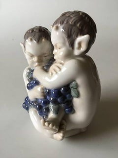 Royal Copenhagen Pan/Faun with Grapes #2573