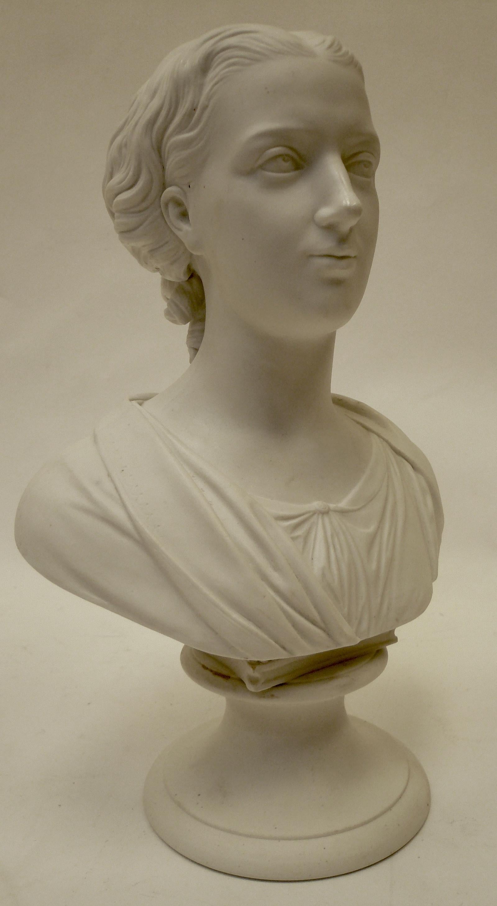Danish Royal Copenhagen Parian Bust of Eneret, by T. Stein, Dated 1863
