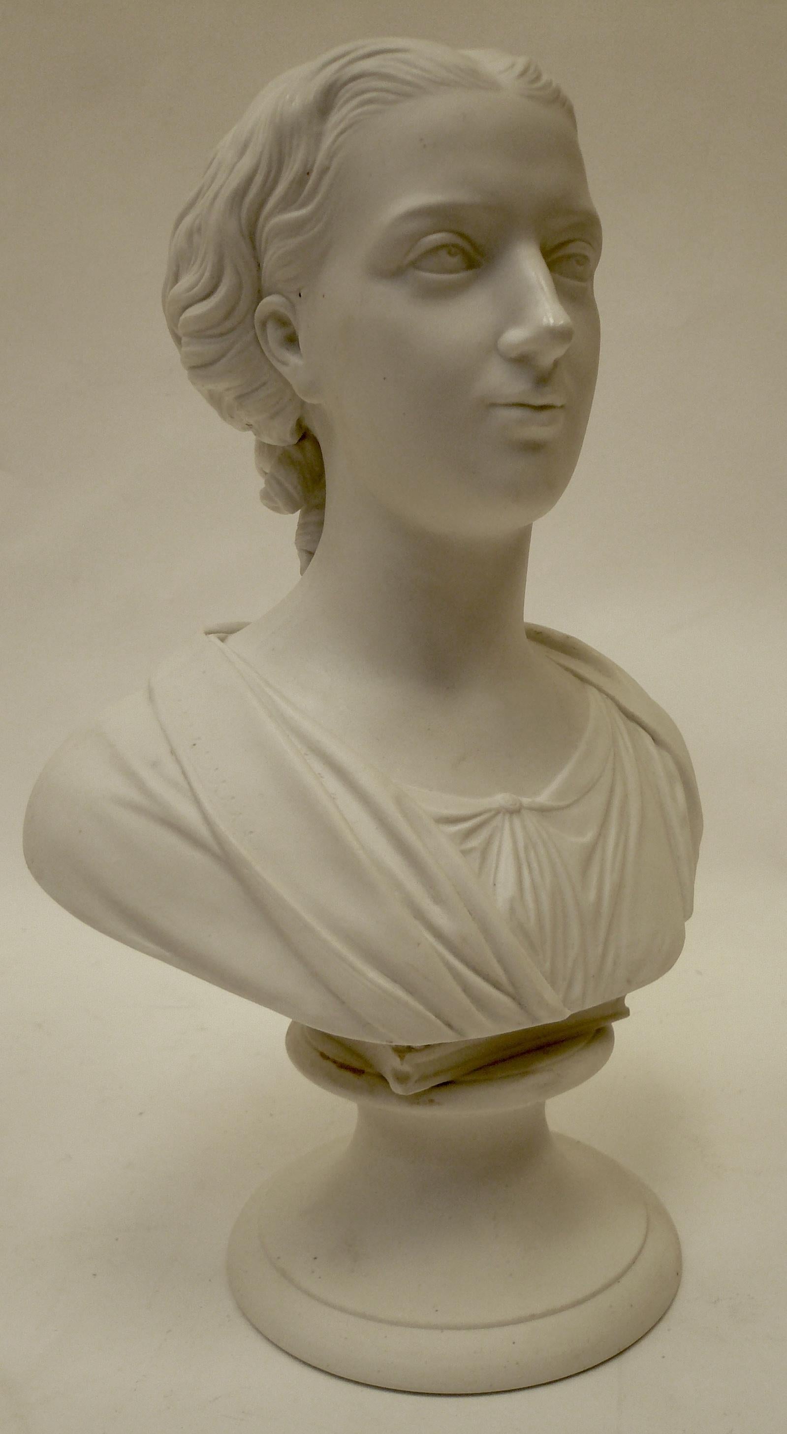 Danish Royal Copenhagen Parian Bust of Eneret, by T. Stein, Dated 1863