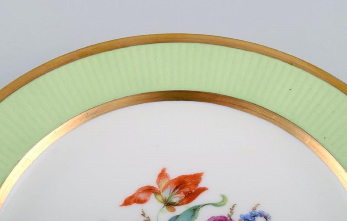 Mid-20th Century Royal Copenhagen Plate in Hand-Painted Porcelain with Floral Motif For Sale