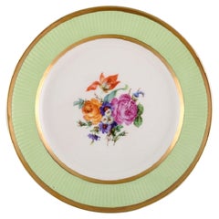 Assiette royale de Copenhague en porcelaine peinte à la main avec motif floral