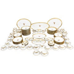 Vintage Royal Copenhagen Porcelain 166 Piece Golden Basket Dinner Service