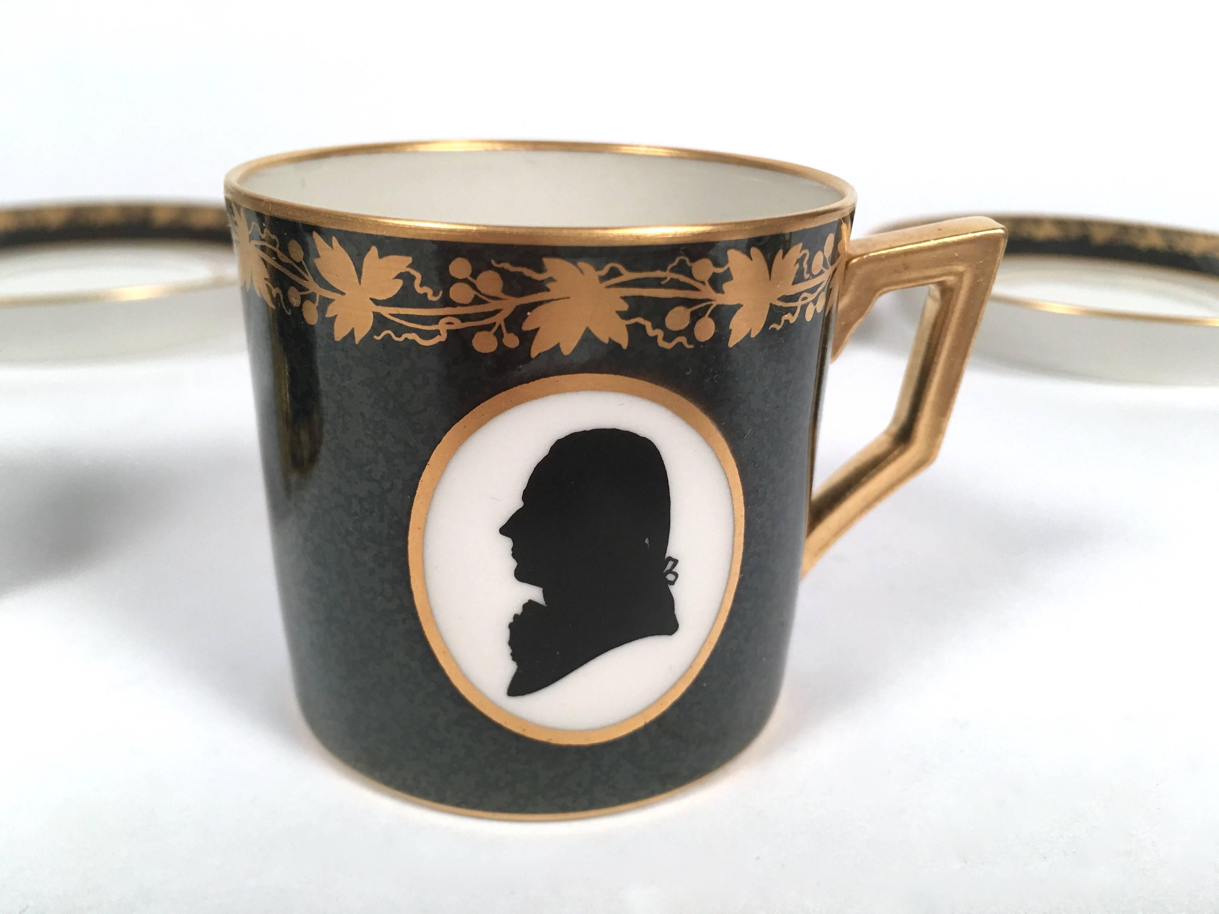 Royal Copenhagen Porcelain American Founding Fathers Coffee Service 3