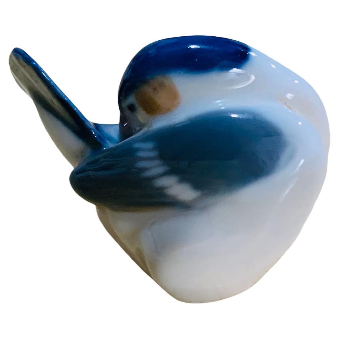 Royal Copenhagen Porcelain Bird Figurine-Preening Finch