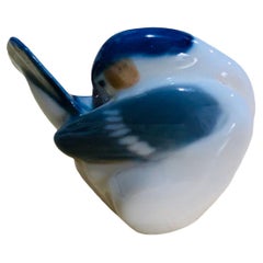 Royal Copenhagen Porcelain Bird Figurine-Preening Finch