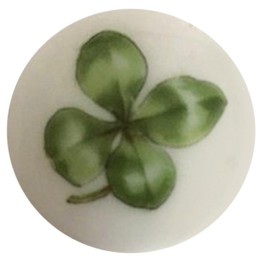 Royal Copenhagen Porcelain Button with Hand-Painted Flower Motif For Sale