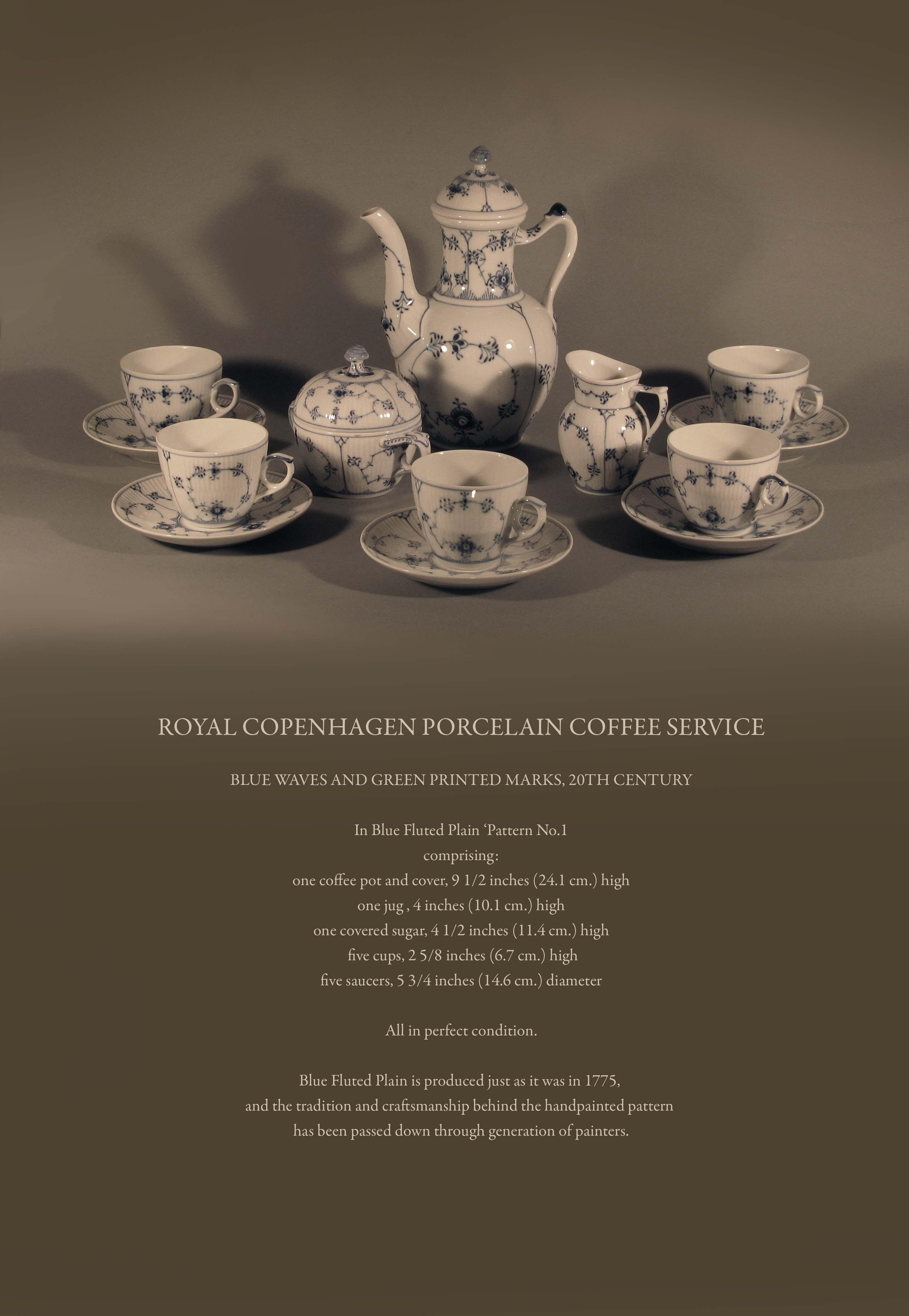 Royal Copenhagen Porcelain Coffee Service 4