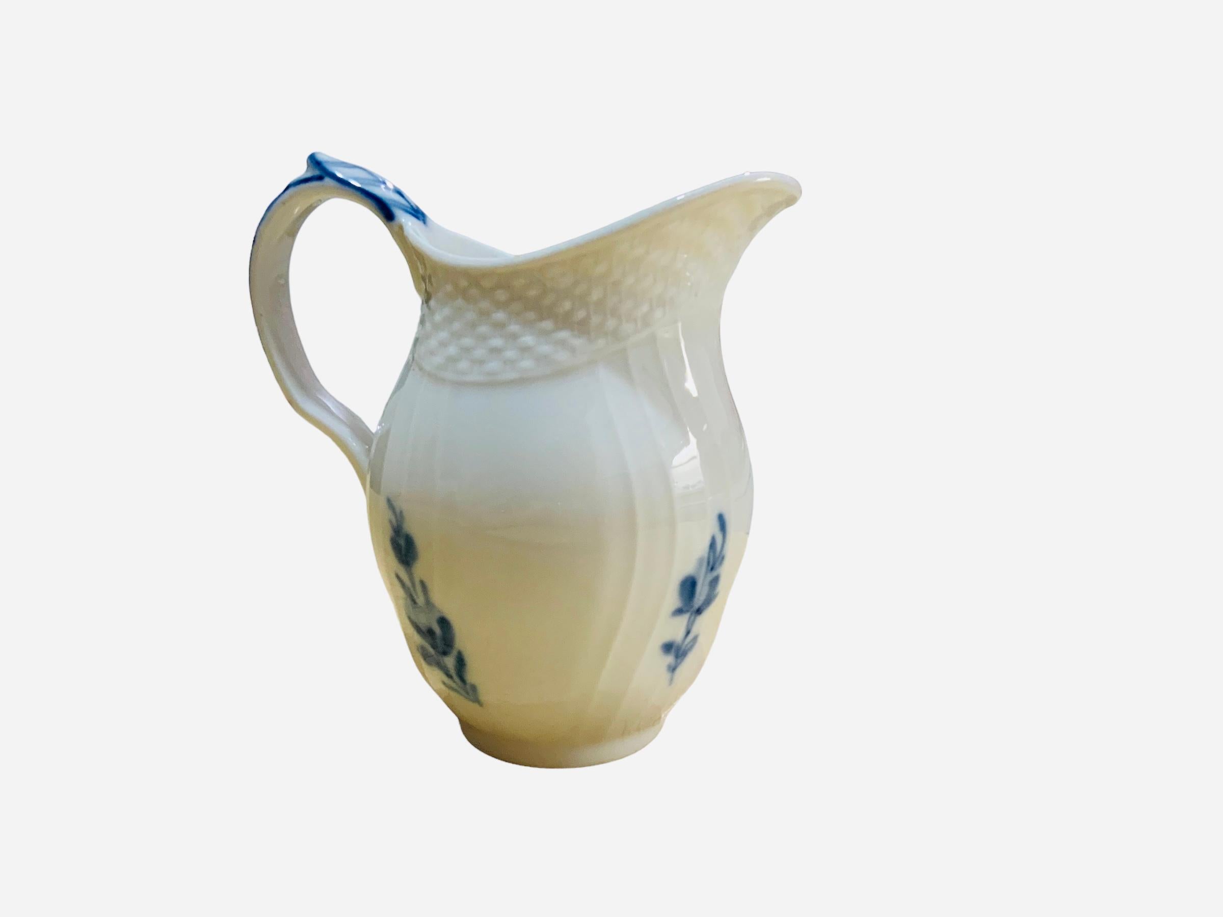 Hand-Painted Royal Copenhagen Porcelain Creamer For Sale